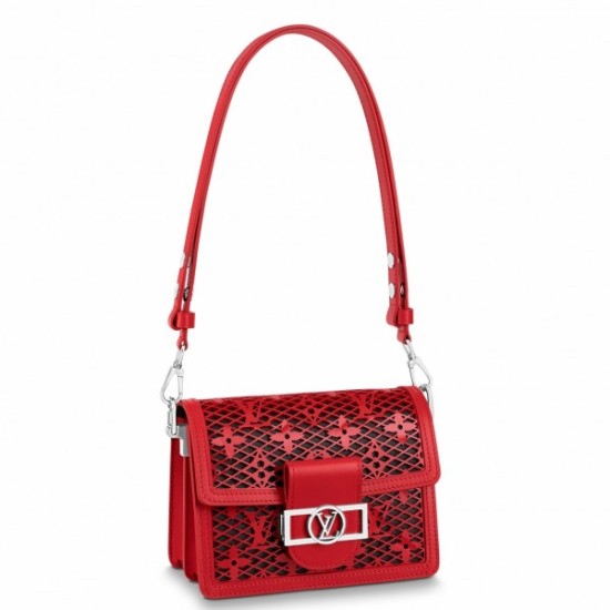 Replicas Minibolso Dauphine de Louis Vuitton en piel de becerro roja M20359 Imitacion España