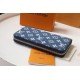 Replicas Cartera Louis Vuitton Zippy Monogram Denim M81226 Imitacion España