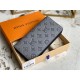 Replicas Cartera Louis Vuitton Zippy Vertical Monogram Shadow Leather M81384 Imitacion España