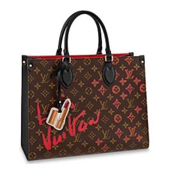 Replicas Louis Vuitton Onthego MM M45888 Marrón Baratos Imitacion