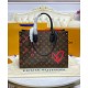 Replicas Louis Vuitton Onthego MM M45888 Marrón Baratos Imitacion