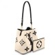 Replicas Louis Vuitton LV Crafty NeoNoe MM Cremel Bolsa M56889 Baratos Imitacion