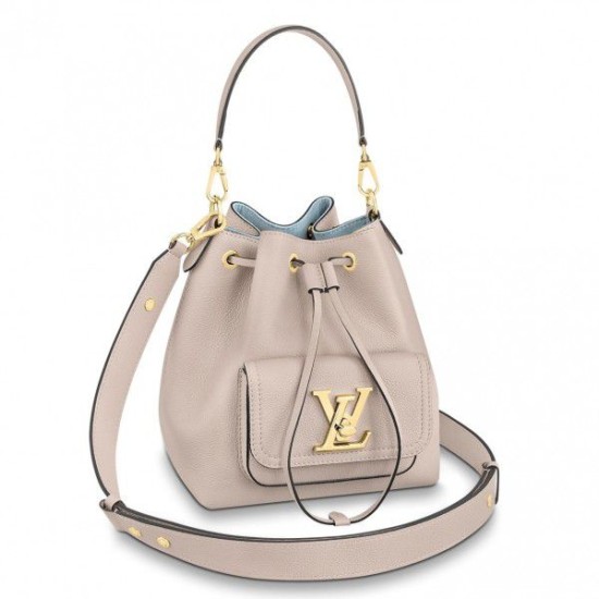 Replicas Louis Vuitton Grey Lockme Bucket Bag M57688 Baratos Imitacion