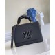 Replicas Bolso Louis Vuitton Twist MM en negro Taurillon M58688 Baratos Imitacion