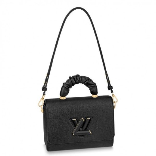 Replicas Bolso Louis Vuitton Twist MM en negro Taurillon M58688 Baratos Imitacion