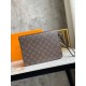 Replicas Louis Vuitton S Lock A4 Estuche Monogram Macassar M80560 Baratos Imitacion