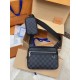 Replicas Louis Vuitton Scott Bolsa de mensajero Damier Graphite N50018 Baratos Imitacion