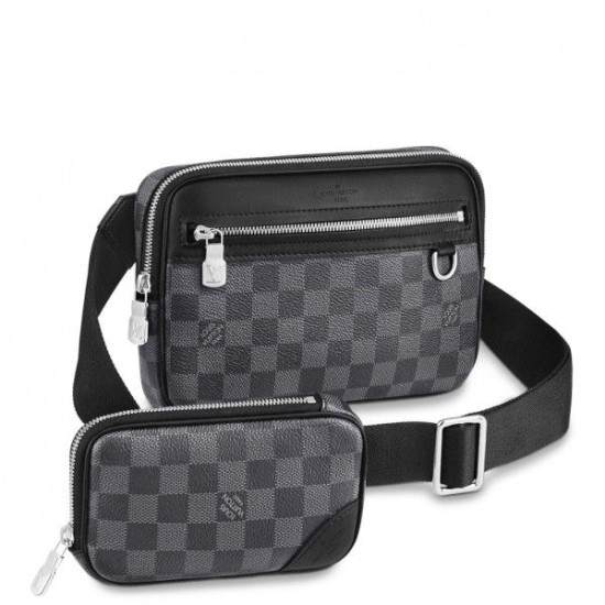 Replicas Louis Vuitton Scott Bolsa de mensajero Damier Graphite N50018 Baratos Imitacion