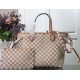 Replicas Bolso Louis Vuitton Damier Azur Neverfull MM con correa trenzada N50047 Baratos Imitacion