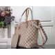 Replicas Bolso Louis Vuitton Damier Azur Neverfull MM con correa trenzada N50047 Baratos Imitacion