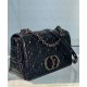 Replicas Christian Dior Medium Dior Caro Bag Negro Imitacion Baratos