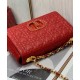 Replicas Christian Dior Medium Dioramour Dior Caro Bag Rojo Imitacion Baratos