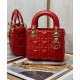 Replicas Christian Dior Mini Lady Dior Dioramour Bolso Rojo Imitacion Baratos