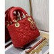 Replicas Christian Dior Mini Lady Dior Dioramour Bolso Rojo Imitacion Baratos