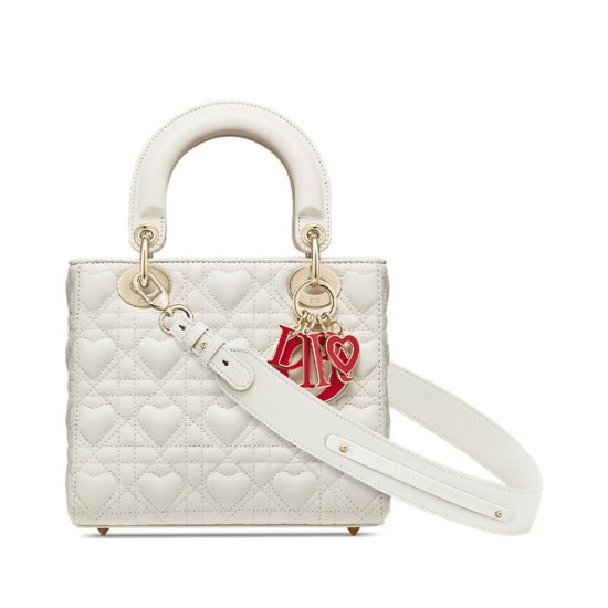 Replicas Christian Dior Dioramour My Abcdior Lady Dior Bolso Crema Imitacion Baratos