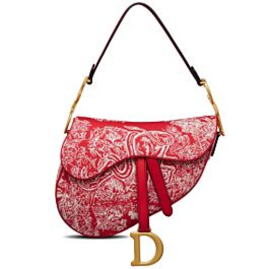 Replicas Christian Dior Saddle Bag Rojo Imitacion Baratos