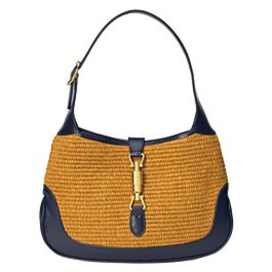 Replicas Gucci Jackie 1961 Bolso de hombro pequeño 636706 Azul oscuro Imitacion Baratos