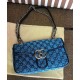 Replicas Bolso de hombro pequeño Gucci GG Marmont multicolor 443497 azul Imitacion Baratos