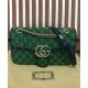 Replicas Bolso de hombro pequeño Gucci GG Marmont multicolor 443497 verde Imitacion Baratos