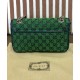 Replicas Bolso de hombro pequeño Gucci GG Marmont multicolor 443497 verde Imitacion Baratos