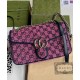 Replicas Bolso de hombro pequeño Gucci GG Marmont multicolor 443497 rosa Imitacion Baratos