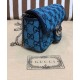 Replicas Gucci GG Marmont Multicolour Super Mini Bag 476433 Azul Imitacion Baratos