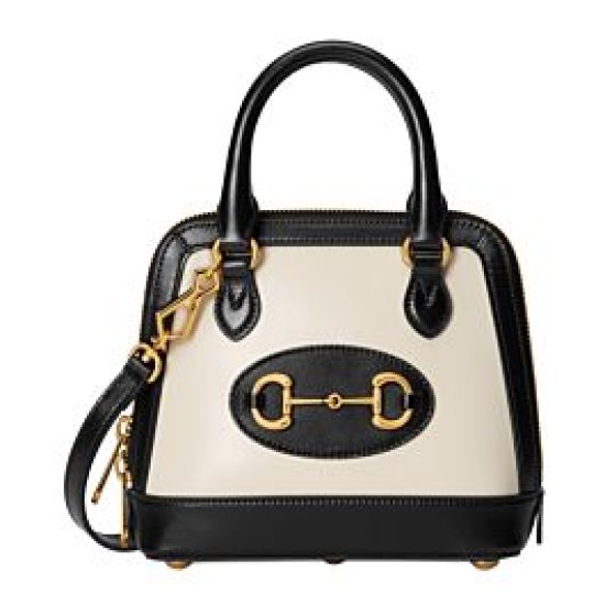 Replicas Gucci Horsebit 1955 Mini bolso con asa superior 640716 Crema Imitacion Baratos