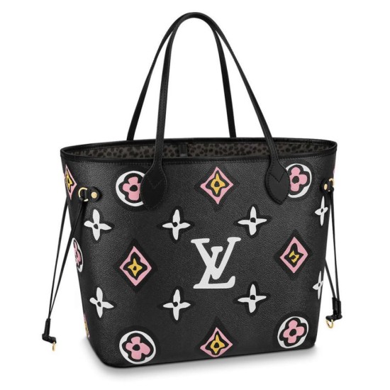 Replicas Louis Vuitton Neverfull MM M45818 Negro Imitacion Baratos