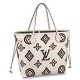 Replicas Louis Vuitton Neverfull MM M45819 Crema Imitacion Baratos