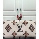 Replicas Louis Vuitton Neverfull MM M45819 Crema Imitacion Baratos