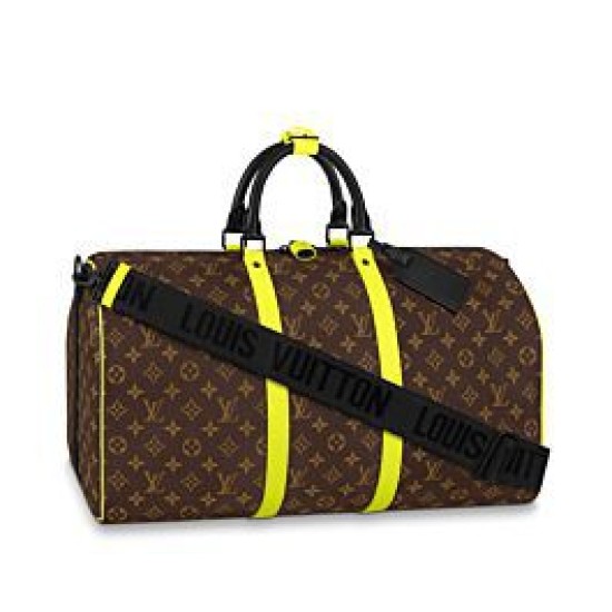 Replicas Louis Vuitton Keepall Bandouliere 50 M45866 Marrón Imitacion Baratos