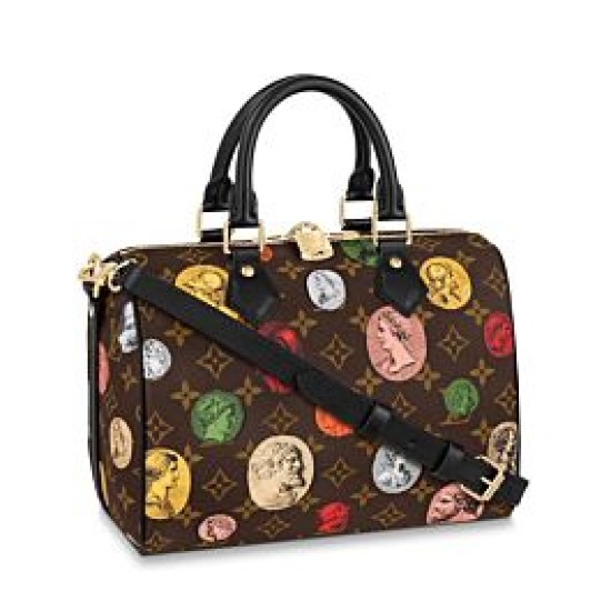 Replicas Louis Vuitton Speedy Bandouliere 25 M45910 Marrón Imitacion Baratos