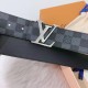 Replicas Louis Vuitton LV Initiales 40MM Cinturón reversible Damier Graphite M0213Q Imitacion Baratos