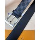 Replicas Louis Vuitton Downtown 40mm Cinturón Damier Graphite M0374V Imitacion Baratos