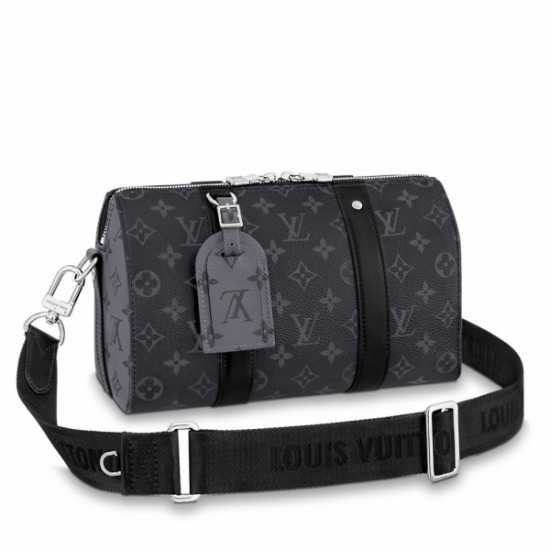 Replicas Louis Vuitton City Keepall Bolsa Monogram Eclipse M45936 Imitacion Baratos