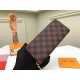 Replicas Cartera Louis Vuitton Clemence Damier Ebene N41626 Imitacion Baratos