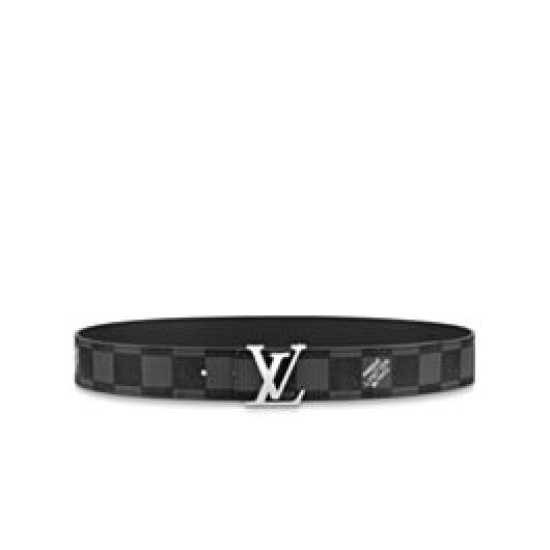 Replicas Louis Vuitton LV Initials 40 mm Cinturón reversible negro Baratos España