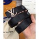 Replicas Louis Vuitton LV Initials 40 mm Cinturón reversible negro Baratos España