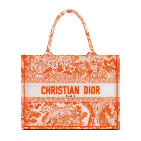 Replicas Christian Dior Dior Book Tote Mediano Naranja Baratos España