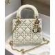 Replicas Christian Dior Mini Bolso Lady Dior Crema Baratos España