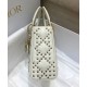 Replicas Christian Dior Mini Bolso Lady Dior Crema Baratos España