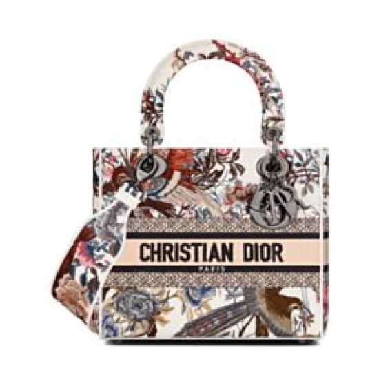 Replicas Bolso Christian Dior Lady D-Lite Mediano Blanco Baratos España