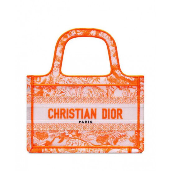 Replicas Christian Dior Mini Dior Book Tote Naranja Baratos España