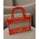 Replicas Christian Dior Mini Dior Book Tote Naranja Baratos España