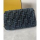 Replicas Fendi Baguette Chain Midi Bag 8BR793 Azul oscuro Baratos España