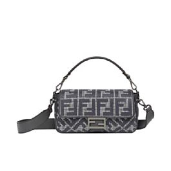 Replicas Bolso Baguette Fendi 8BR600 Negro Baratos España