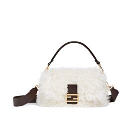 Replicas Bolso Fendi Baguette 8BR600 Crema Baratos España