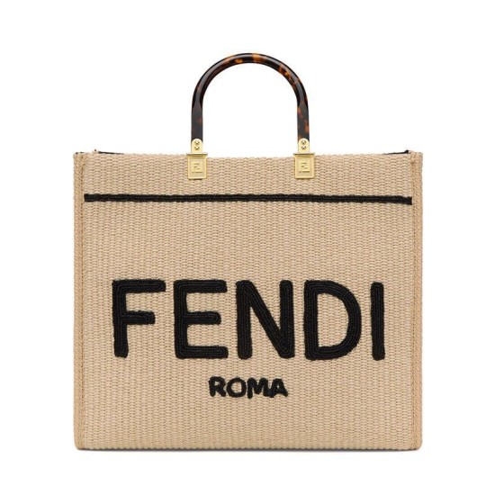 Replicas Bolso tote mediano Fendi Sunshine 8BH386 Albaricoque Baratos España