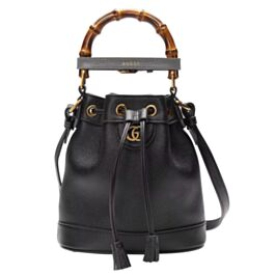 Replicas Gucci Diana Mini Bolso Cubo 724667 Negro Baratos España