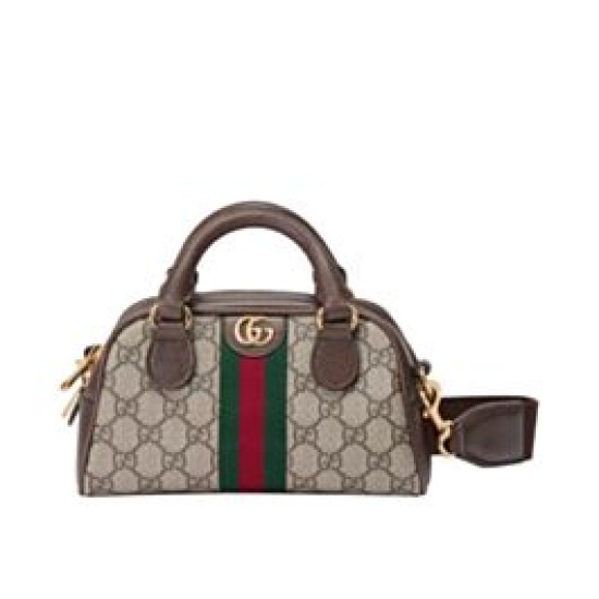 Replicas Gucci Ophidia Mini GG Bolso con asa superior 724606 Café oscuro Baratos España